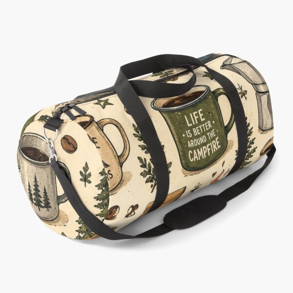 Item preview, Camping Coffee Seamless Pattern – Coffee Lover, Outdoor Adventure & Rustic Camp Design designed and sold by RJACreative.
