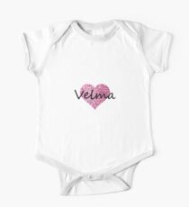 Velma Pink Heart One Piece - Short Sleeve