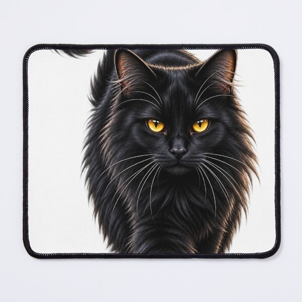 Item preview, Black Cat Walking | Realistic Black Cat with Golden Eyes | Cat Lover Gift designed and sold by Skedart.