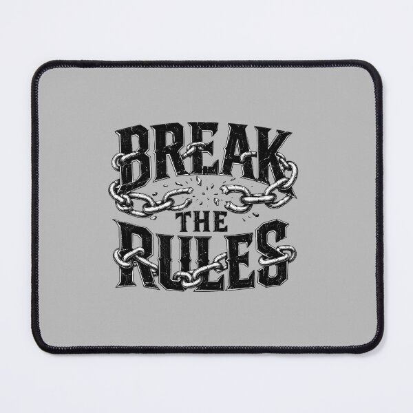 Item preview, Break the Rules | Broken Chain Industrial Typography Design designed and sold by AAstore0013.