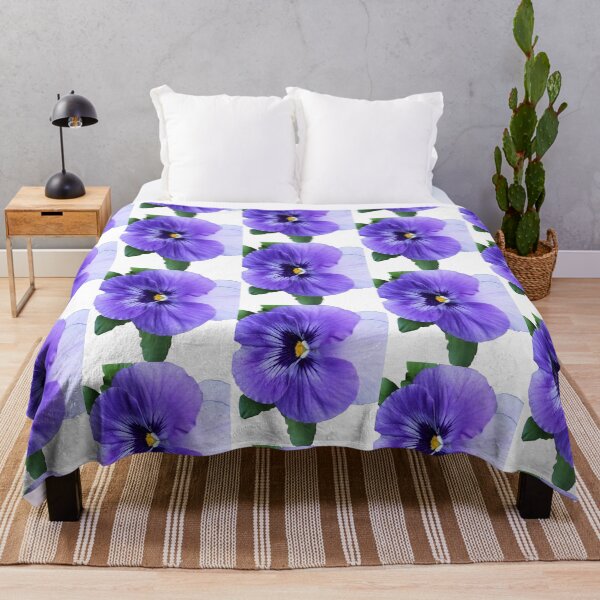 Item preview, blue viola floral design designed and sold by introvertarts.