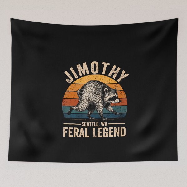 Item preview, Jimothy Raccoon Seattle Feral Legend Meme designed and sold by ChaosColorCo.