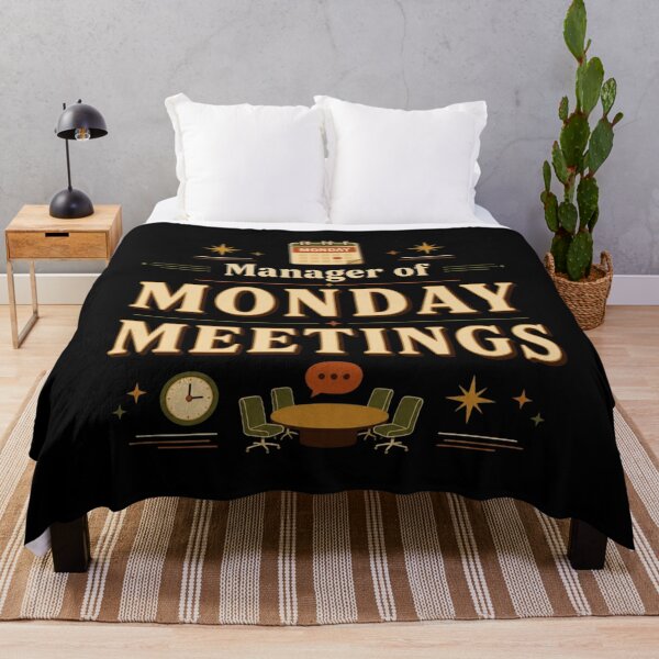 Item preview, Manager of Monday Meetings | Funny Office Humor Retro Typography designed and sold by Irene Catchmind.