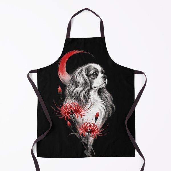 Item preview, Cavalier King Charles Spaniel Red Spider Lily Gothic Vintage Art designed and sold by Shakhbata-1.