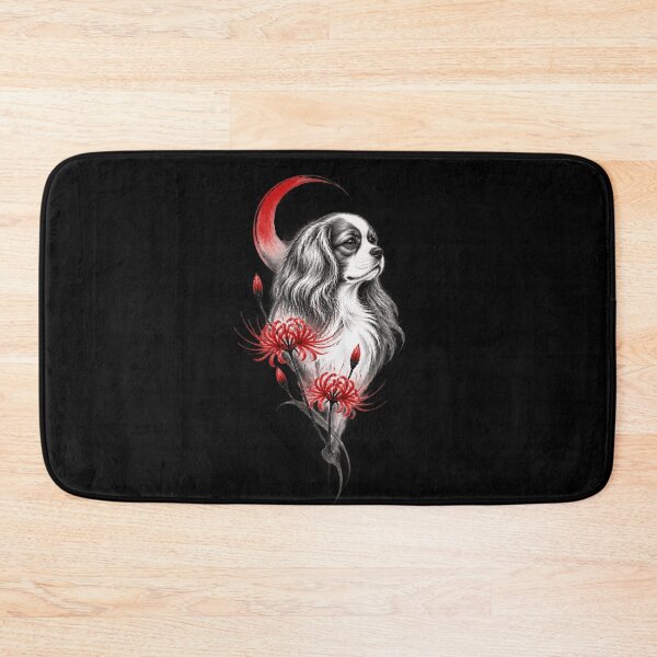 Item preview, Cavalier King Charles Spaniel Red Spider Lily Gothic Vintage Art designed and sold by Shakhbata-1.
