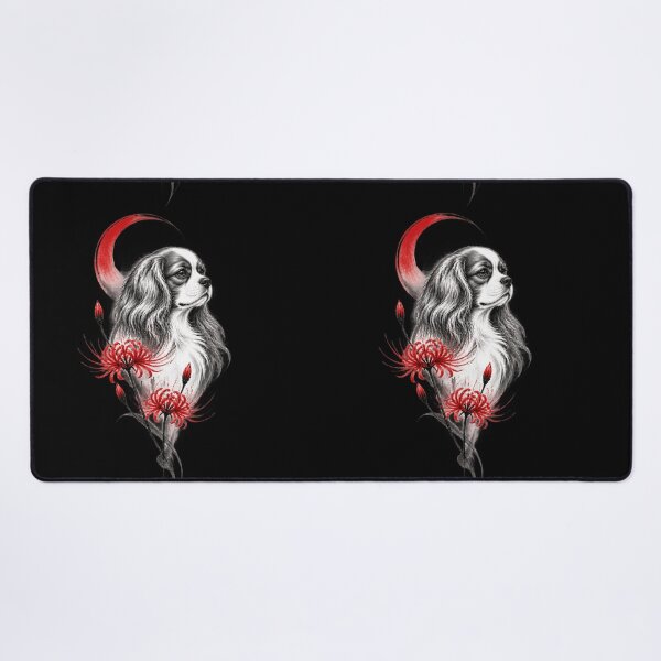 Item preview, Cavalier King Charles Spaniel Red Spider Lily Gothic Vintage Art designed and sold by Shakhbata-1.