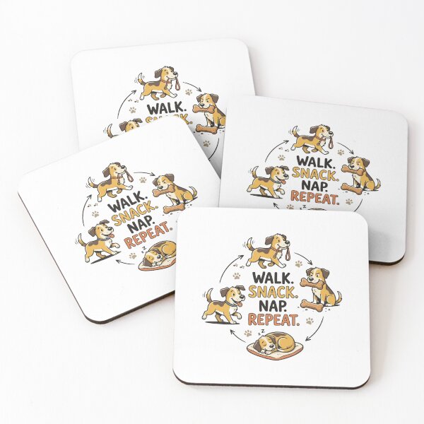 Item preview, Walk Snack Nap Repeat Funny Dog Lover T-Shirt designed and sold by VIBECANVASSHOP .
