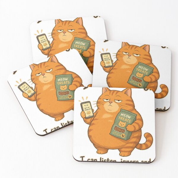 Item preview, Multi-Tasking Fat Cat Funny Sarcastic T-Shirt Design designed and sold by KIDEnia.