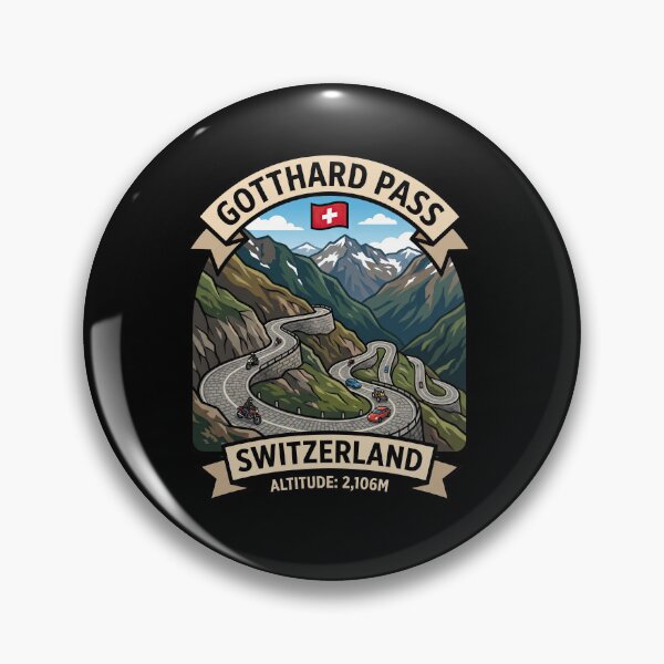 Item preview, Gotthard Pass Swiss Alps Motorcycle Route Design designed and sold by enzoade.