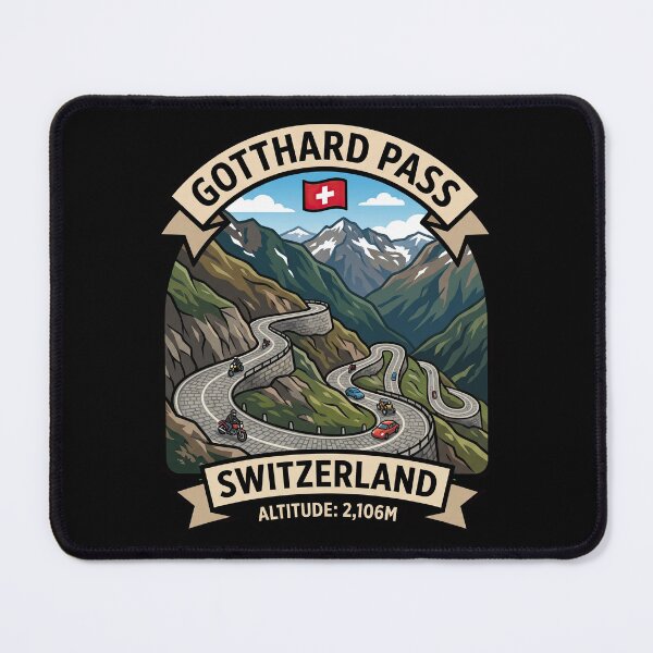 Item preview, Gotthard Pass Swiss Alps Motorcycle Route Design designed and sold by enzoade.