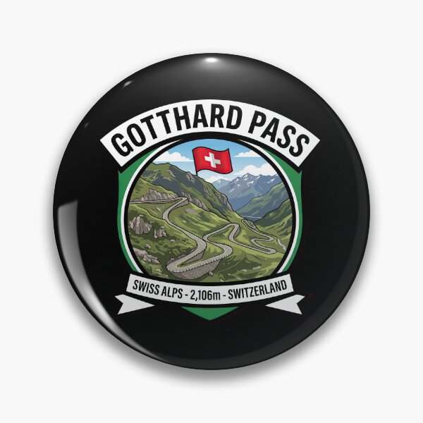 Item preview, Gotthard Pass Switzerland Legendary Alpine Road Graphic designed and sold by enzoade.