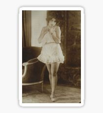 Victorian Vintage Posing Lady Erotic French Sultry Sticker
