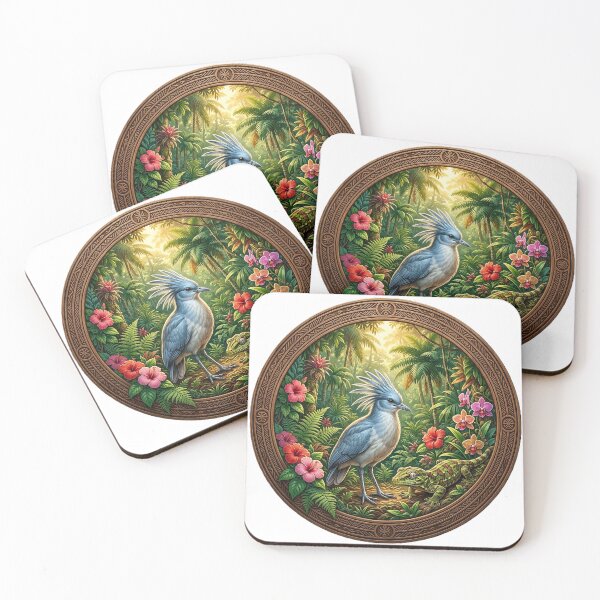 Item preview, Cagou and Gecko in the Tropical Forest designed and sold by Hawaii26.