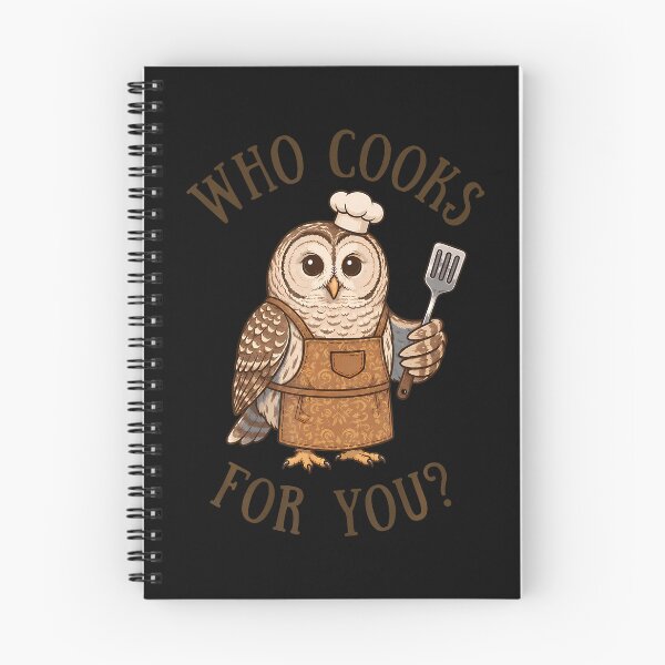 Item preview, Who Cooks For You Owl Bird Pun Chef Cute Cooking designed and sold by ripgoatclothing.