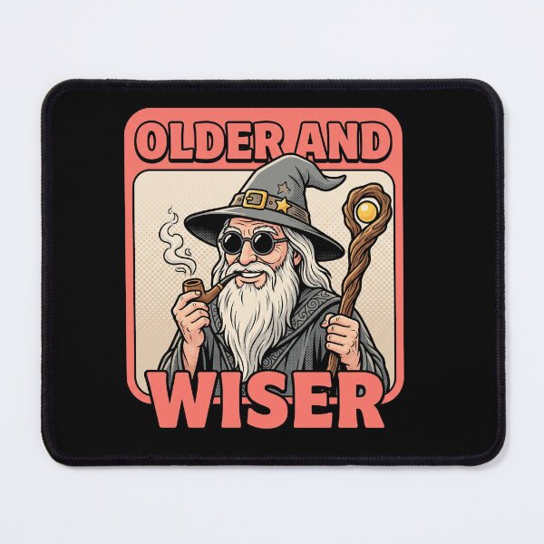 Item preview, Older And Wiser Cool Retro Wizard Sunglasses Magic Fantasy Geek Art designed and sold by AdyKurniawan.