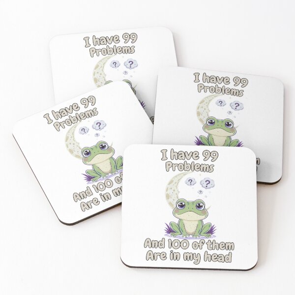Item preview, I Have 99 Problems And 100 Are In My Head Funny Frog Overthinking Shirt   designed and sold by BellabdO.