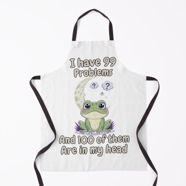 Item preview, I Have 99 Problems And 100 Are In My Head Funny Frog Overthinking Shirt designed and sold by BellabdO.