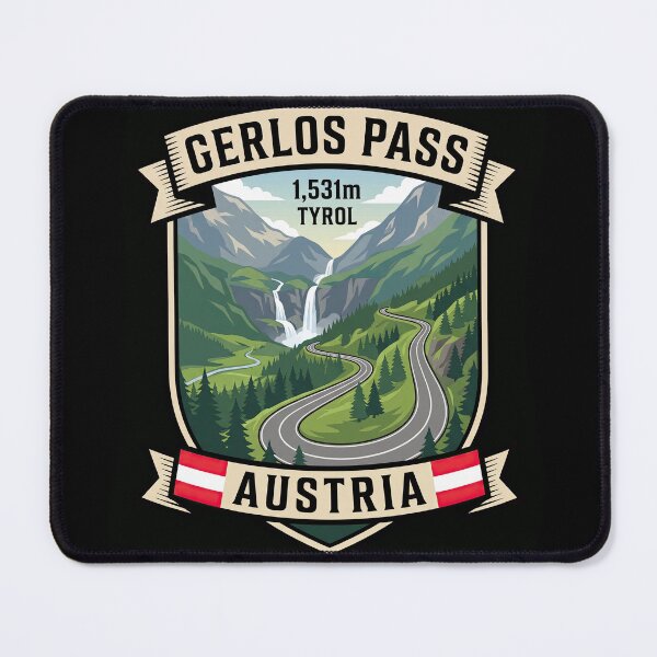 Item preview, Gerlos Pass Tyrol Mountain Road Travel Artwork designed and sold by enzoade.