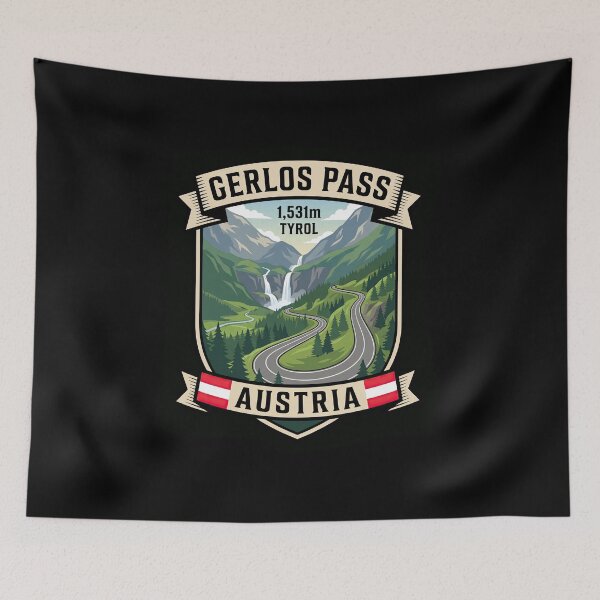 Item preview, Gerlos Pass Tyrol Mountain Road Travel Artwork designed and sold by enzoade.