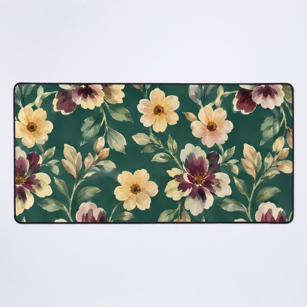 Item preview, Elegant Forest Green Watercolor Floral Pattern designed and sold by zenjiinspired.