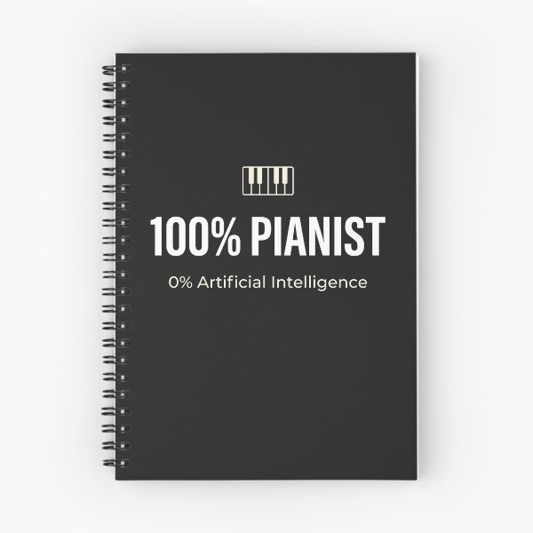 Item preview, 100% Pianist 0% AI - Acoustic Piano Musician Minimalist Gift designed and sold by SplashTastic.