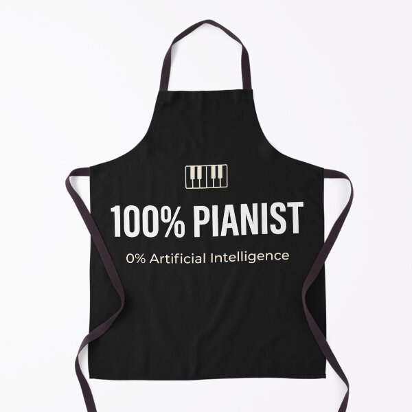 Item preview, 100% Pianist 0% AI - Acoustic Piano Musician Minimalist Gift designed and sold by SplashTastic.