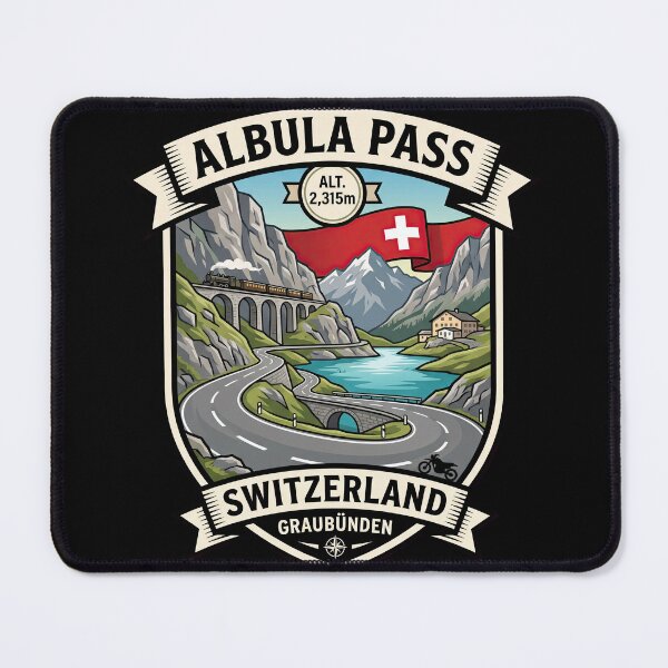 Item preview, Albula Pass Graubünden Biker Mountain Pass Design designed and sold by enzoade.
