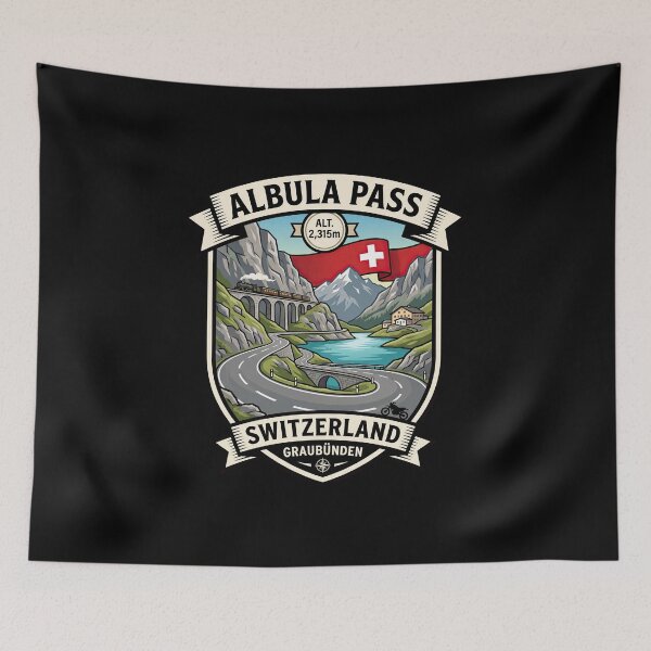 Item preview, Albula Pass Graubünden Biker Mountain Pass Design designed and sold by enzoade.