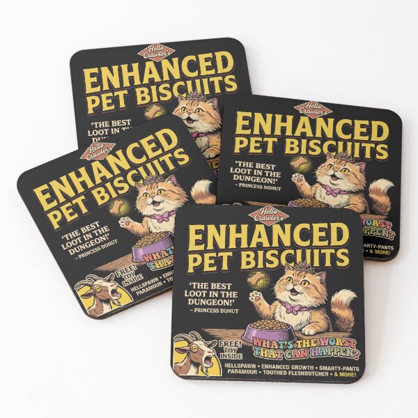 Item preview, Enhanced Pet Biscuits Retro Ad - Princess Donut LitRPG designed and sold by AdyKurniawan.
