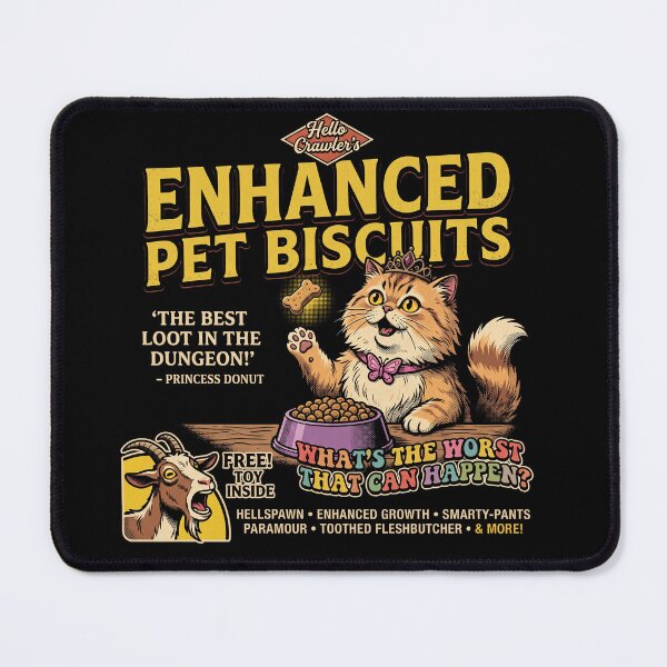 Item preview, Enhanced Pet Biscuits Retro Ad - Princess Donut LitRPG designed and sold by AdyKurniawan.