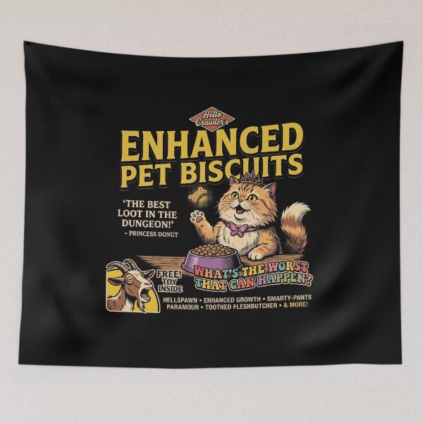 Item preview, Enhanced Pet Biscuits Retro Ad - Princess Donut LitRPG designed and sold by AdyKurniawan.