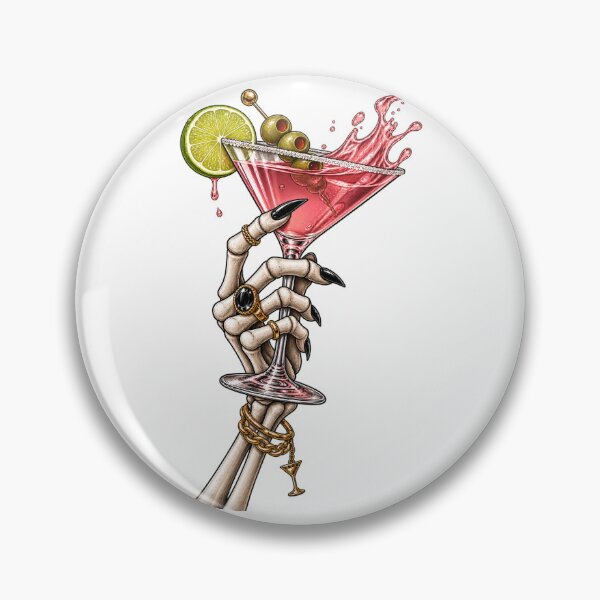 Item preview, Cute Skull Cocktail Hand designed and sold by Shakesipserve.
