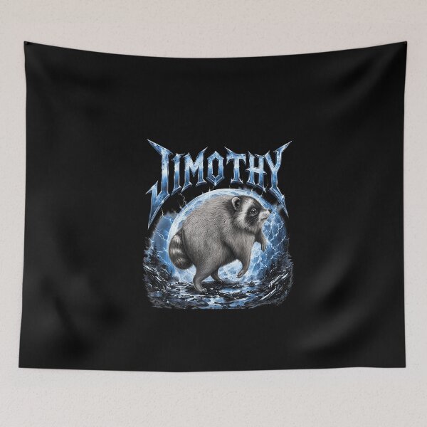 Item preview, Jimothy Viral Raccoon Howling At The Moon Meme designed and sold by ChaosColorCo.