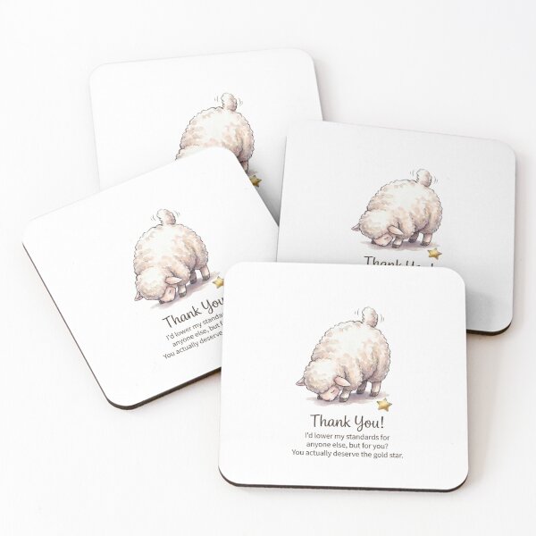 Item preview, Cute Fluffy Sheep Thank You Greeting designed and sold by YunsCozyCorner.