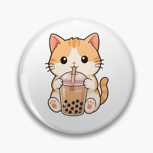 Item preview, Cute Bubble Tea Cat designed and sold by PawsGiggles.