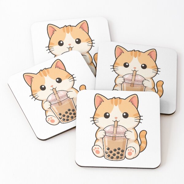 Item preview, Cute Bubble Tea Cat designed and sold by PawsGiggles.