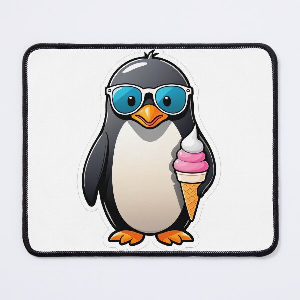 Item preview, Cute Penguin Ice Cream Kawaii Cartoon Sticker designed and sold by designerbhai009.