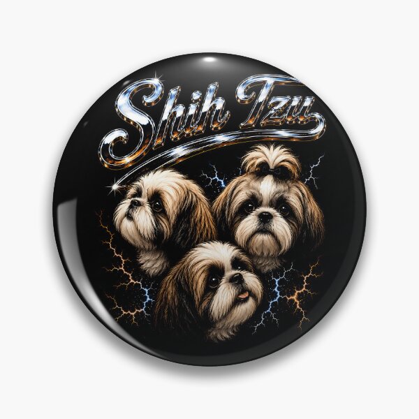 Item preview, Adorable Shih Tzu Trio with Sparkling Text designed and sold by rafaeltto.