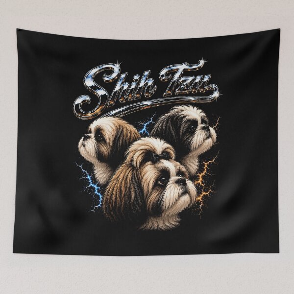 Item preview, Adorable Shih Tzu Trio with Electric Accents designed and sold by rafaeltto.