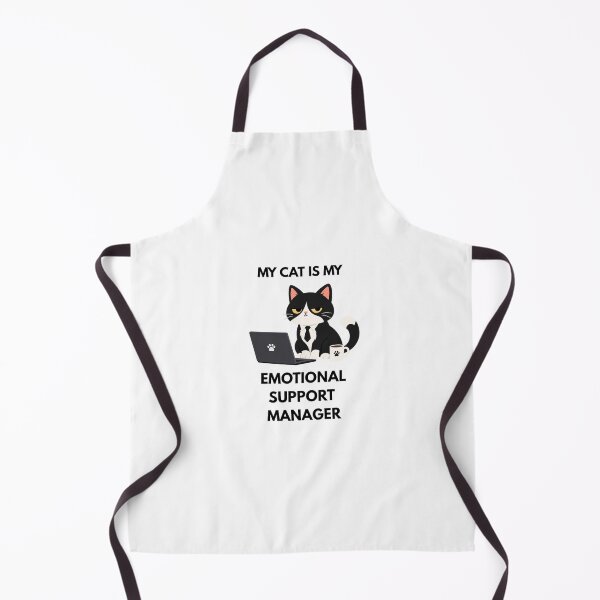 Item preview, My Cat Is My Emotional Support Manager Funny Cat Office Sticker designed and sold by Savage Cat Quotes.