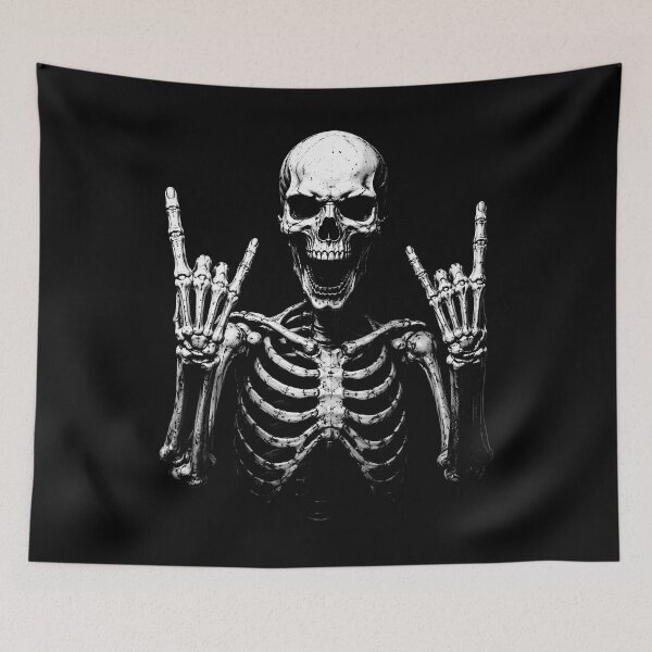 Item preview, Rock on Skeleton Graphic Art for Music Lovers Halloween designed and sold by rafaeltto.