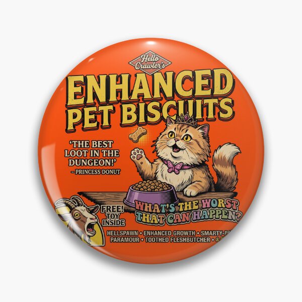 Item preview, Enhanced Pet Biscuits Retro Ad - Princess Donut LitRPG designed and sold by AdyKurniawan.