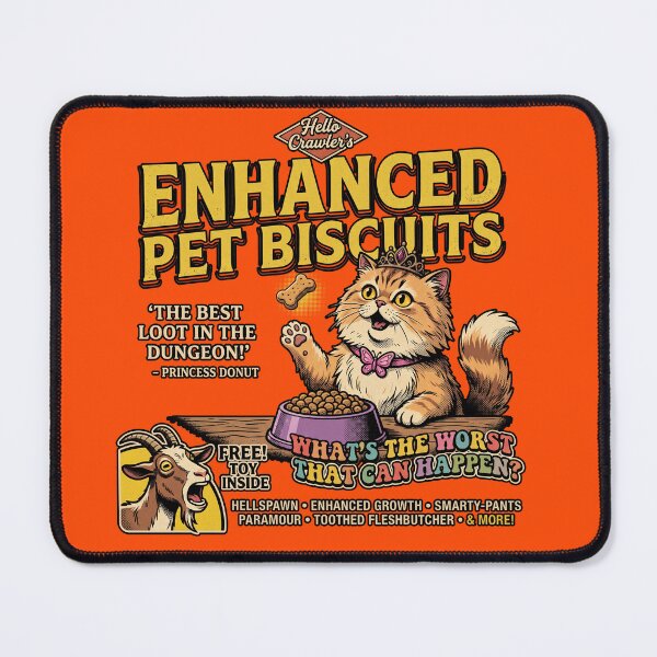Item preview, Enhanced Pet Biscuits Retro Ad - Princess Donut LitRPG designed and sold by AdyKurniawan.
