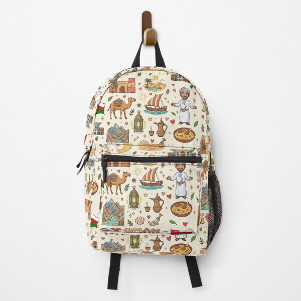 Item preview, I Love Oman Cute Cultural Doodles & Iconic Landmarks أنا أحب عمان - توثيق فني لأبرز المعالم والتراث العماني designed and sold by mashmosh.