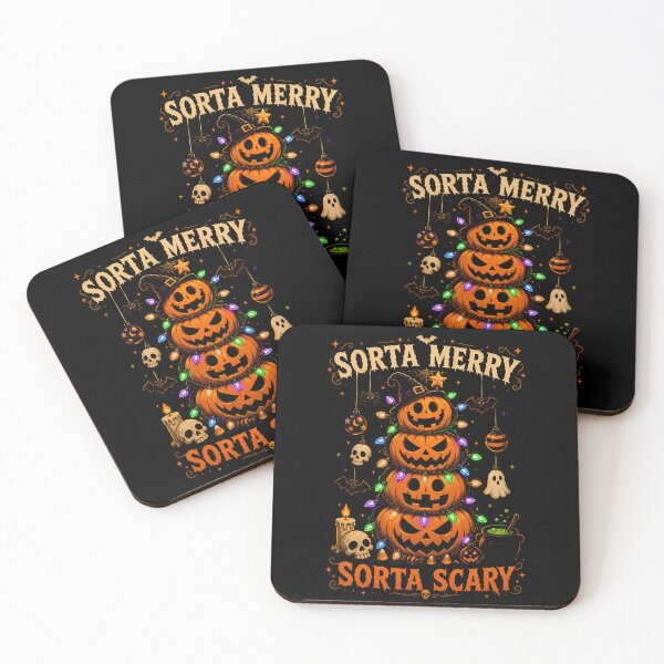Item preview, Sorta Merry Sorta Scary Halloween Pumpkins Design Xmas designed and sold by rafaeltto.