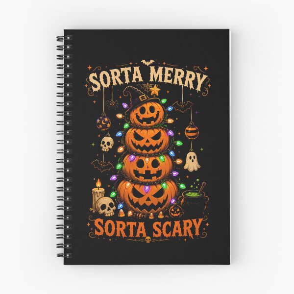 Item preview, Sorta Merry Sorta Scary Halloween Pumpkins Design Xmas designed and sold by rafaeltto.