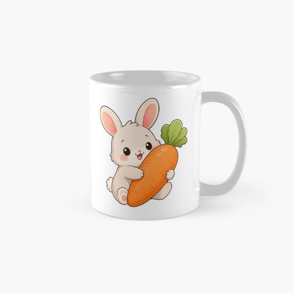 Item preview, Cute Bunny Hugging a Giant Carrot designed and sold by PawsGiggles.