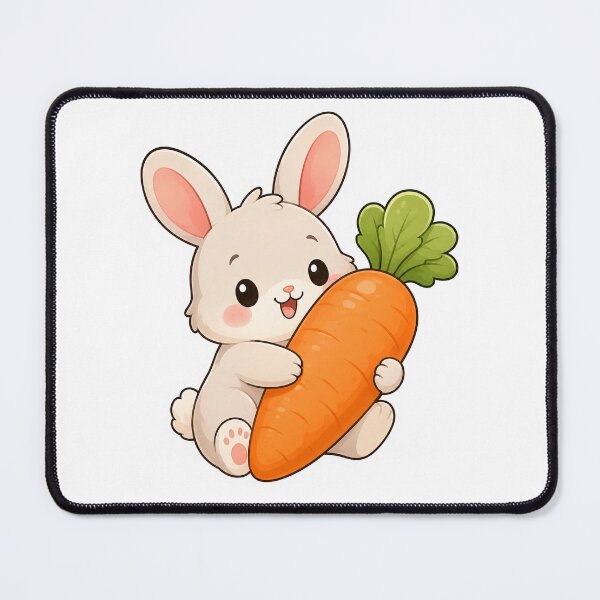 Item preview, Cute Bunny Hugging a Giant Carrot designed and sold by PawsGiggles.