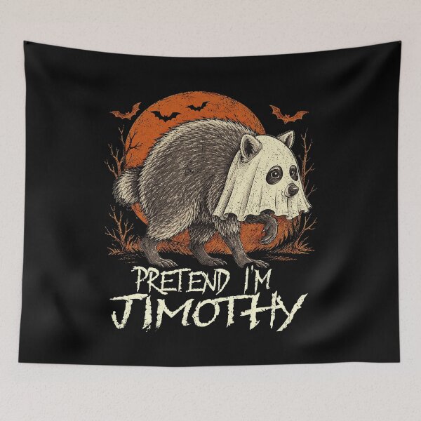 Item preview, pretend i'm jimothy Jimothy Raccoon Halloween Spooky Season designed and sold by watanabeee.