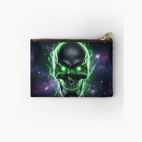 Item preview, Cosmic Green Lightning Skull designed and sold by DWolf04.